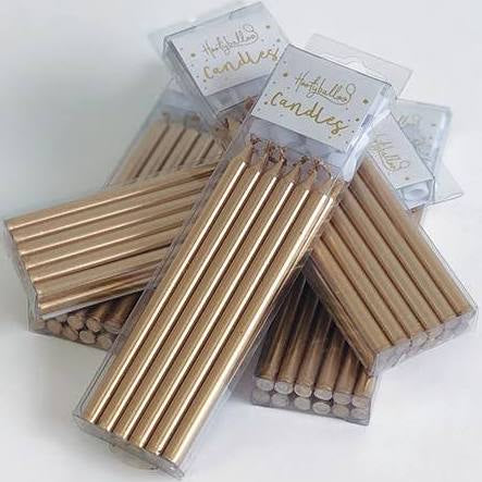 Gold Birthday Candles (10 pack)