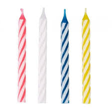 Standard Colourful Cake Candles (10 pack)